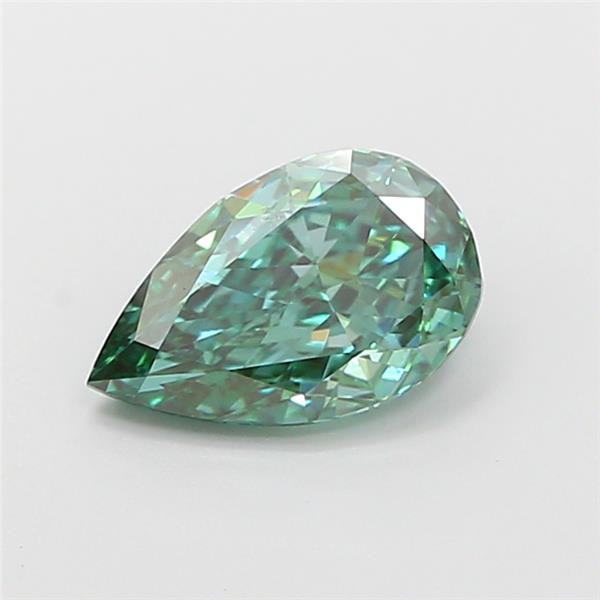 1.01 carat fancy vivid  green VS2 EX Cut IGI pear diamond