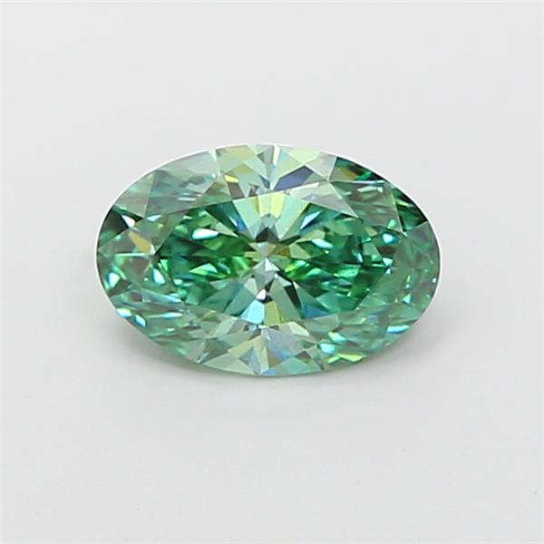 1.04 carat fancy vivid  green VS2 EX Cut IGI oval diamond