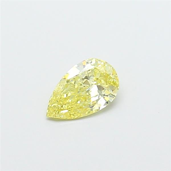 Actual 0.33 carat Fancy Intense Yellow Pear lab-grown diamond