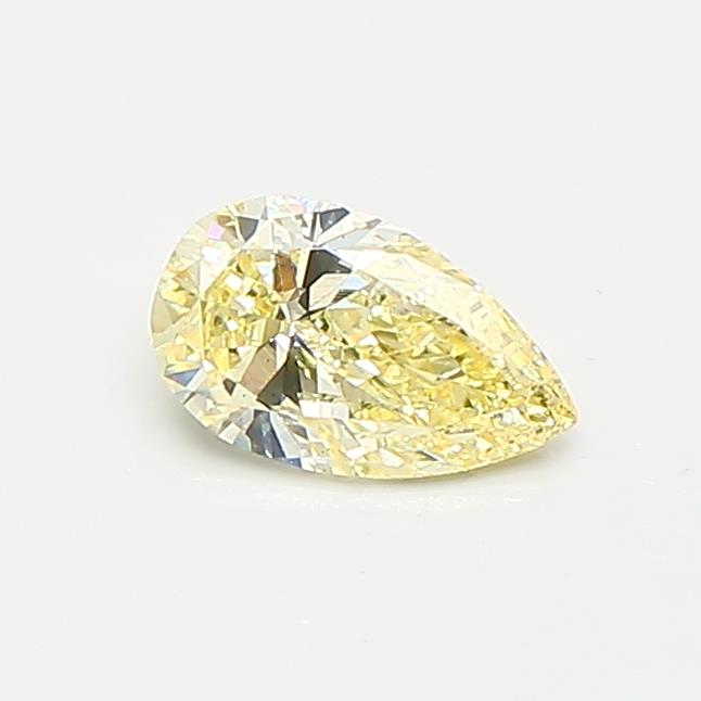 Actual 0.32 carat Light Yellow Pear lab-grown diamond