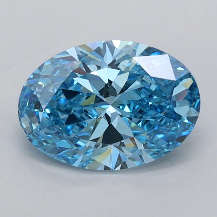 1 carat fancy vivid  blue VVS1 EX Cut IGI oval diamond