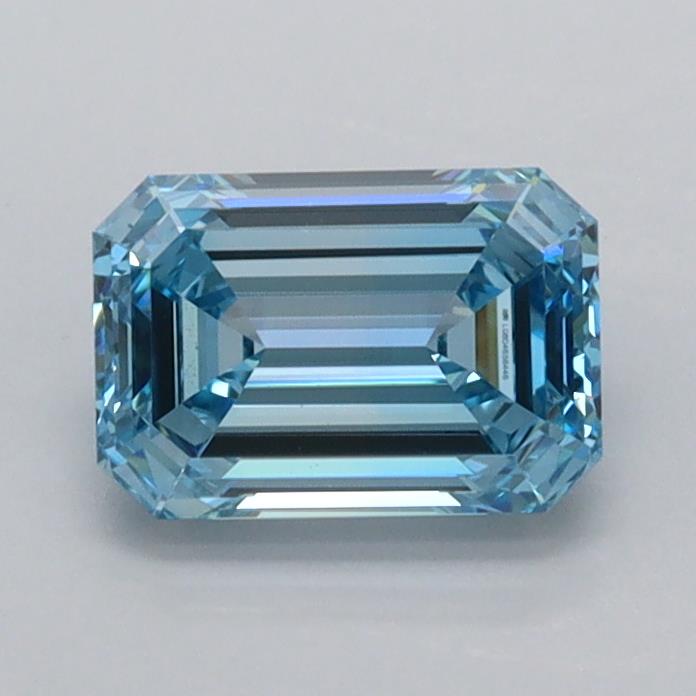 1.02 carat fancy vivid  blue VS1 EX Cut IGI emerald diamond