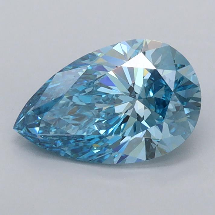 1.01 carat fancy vivid  blue VS1 EX Cut IGI pear diamond