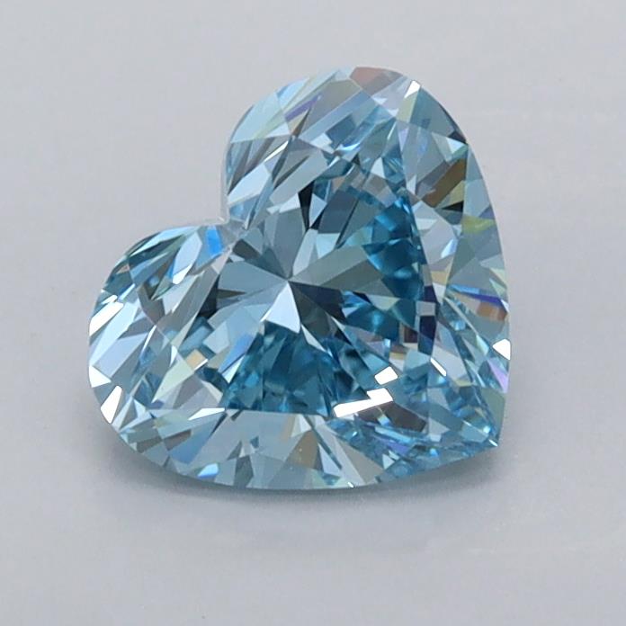 1 carat fancy vivid  blue VVS1 EX Cut IGI heart diamond