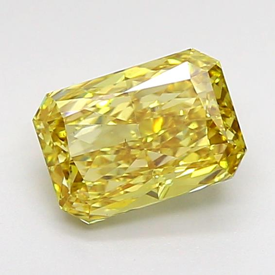 1.03 carat fancy  yellow VS2 EX Cut IGI radiant diamond