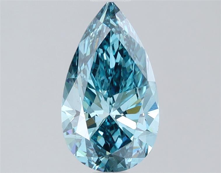 1 carat fancy vivid  blue VS2 EX Cut IGI pear diamond
