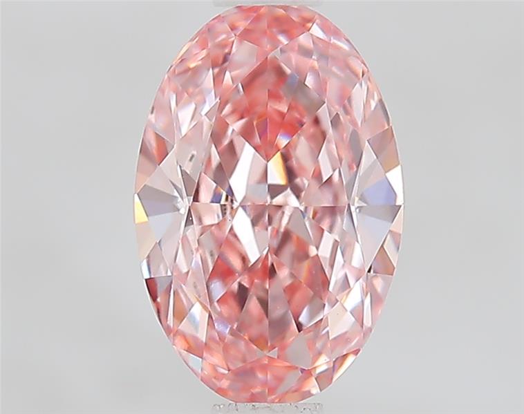 1.1 carat fancy intense  pink VVS2 EX Cut IGI oval diamond