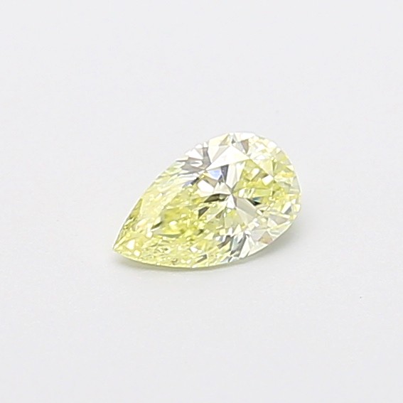 Actual 0.29 carat Light Yellow Pear lab-grown diamond