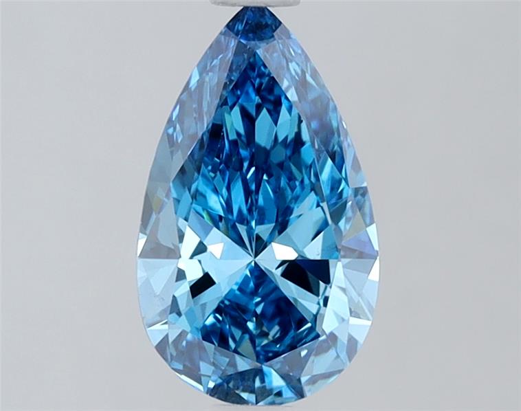 1 carat fancy vivid  blue VS1 EX Cut IGI pear diamond