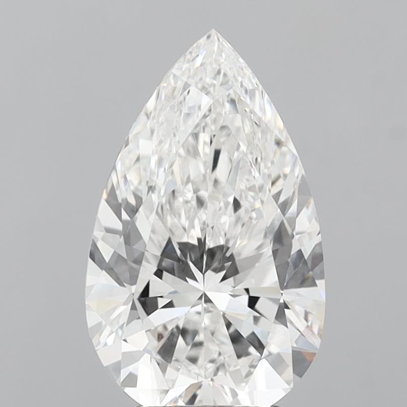 3.07 carat f VVS2 EX Cut IGI pear diamond