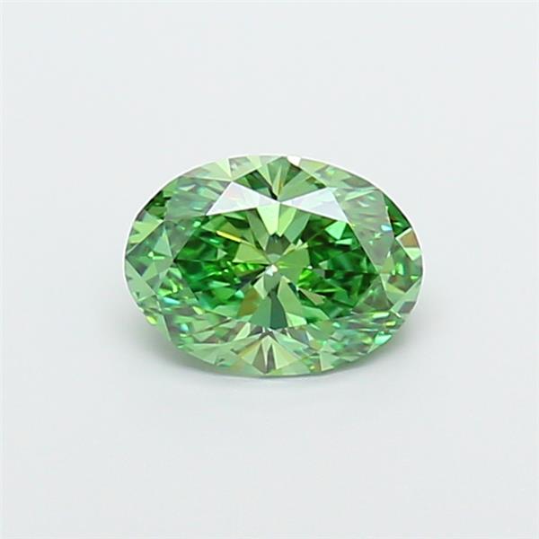 1.01 carat fancy vivid  green VS1 EX Cut IGI oval diamond