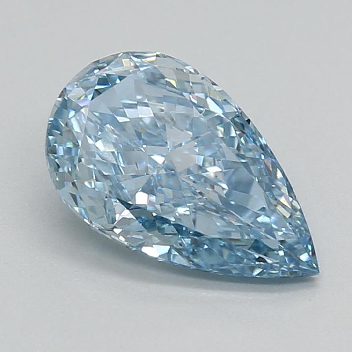 1.28 carat fancy vivid  blue VS1 EX Cut IGI pear diamond