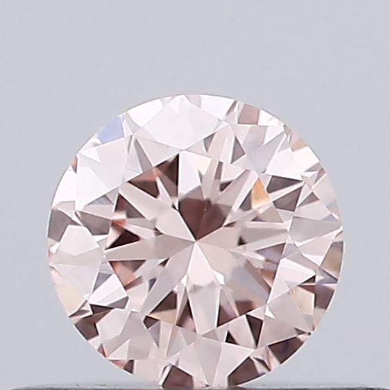 Actual 0.31 carat Fancy Pink Round lab-grown diamond