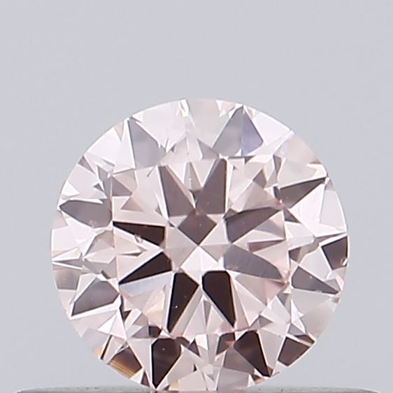 Actual 0.4 carat Fancy Pink Round lab-grown diamond
