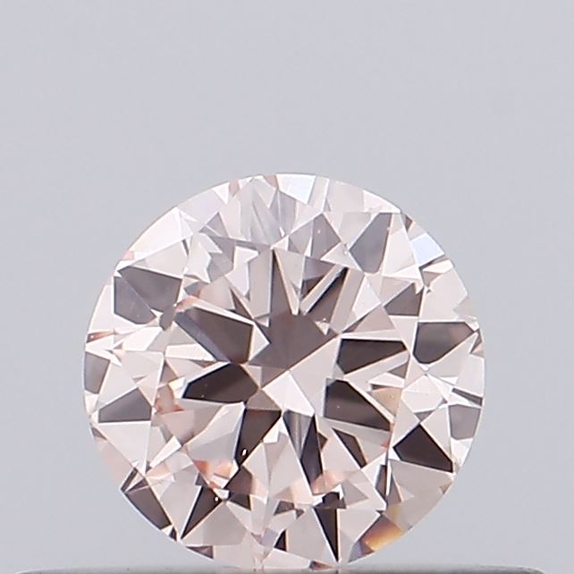 Actual 0.32 carat Fancy Pink Round lab-grown diamond