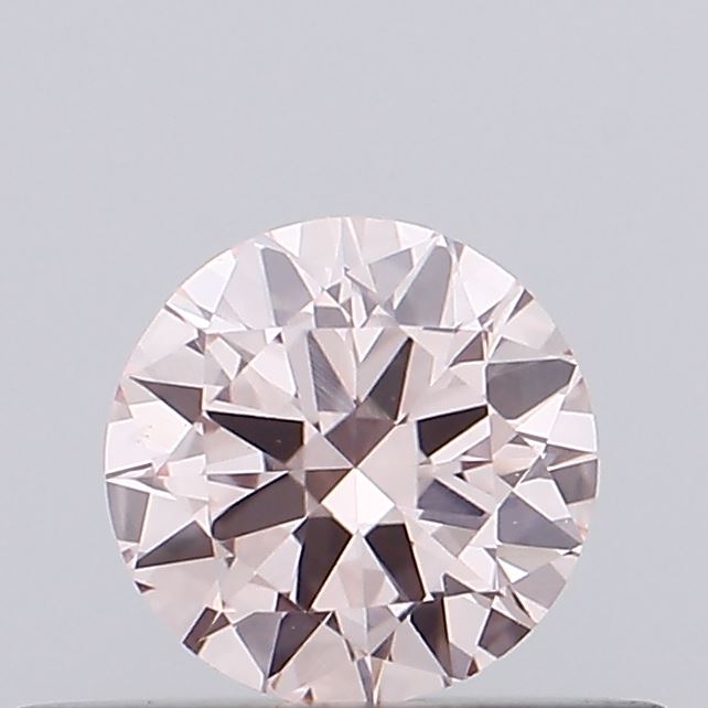 Actual 0.32 carat Fancy Pink Round lab-grown diamond