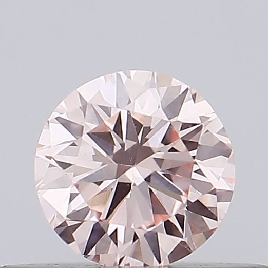 Actual 0.3 carat Fancy Pink Round lab-grown diamond