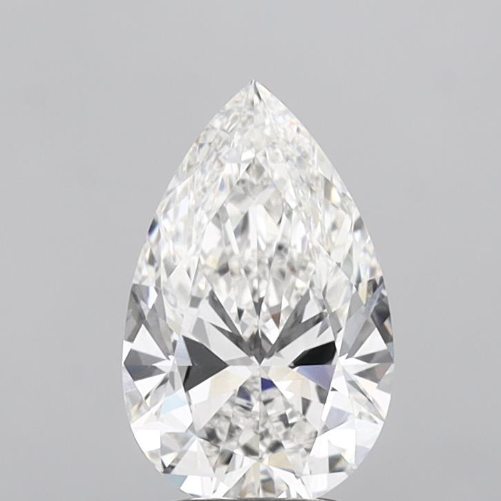 3.03 carat f VVS2 EX Cut IGI pear diamond