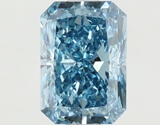 1.01 carat fancy vivid  blue VS2 EX Cut IGI radiant diamond