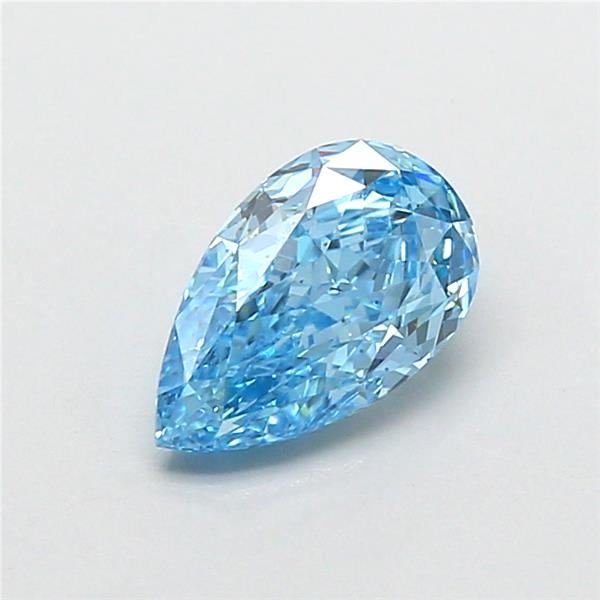 1.07 carat fancy vivid  blue VS2 EX Cut IGI pear diamond