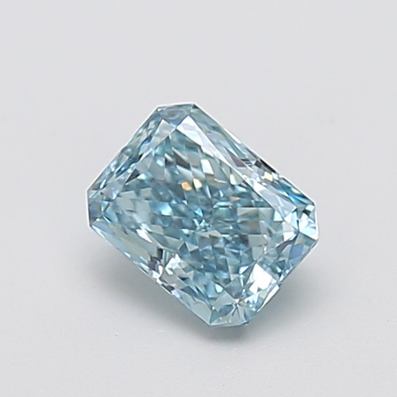 1.02 carat fancy vivid  blue VS2 EX Cut IGI radiant diamond