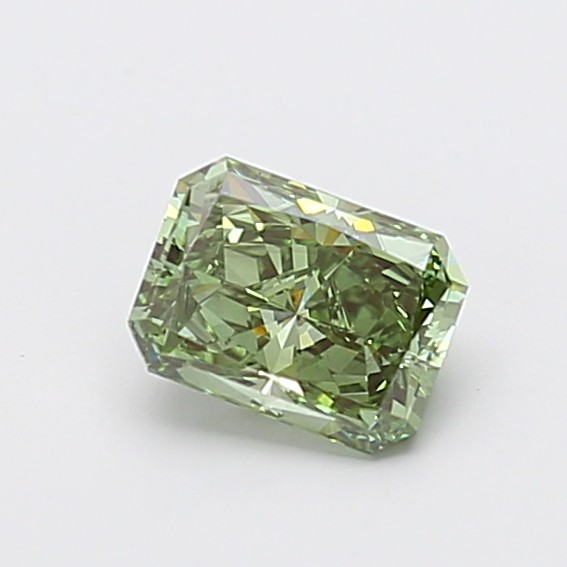 1 carat fancy vivid  green VS2 EX Cut IGI radiant diamond