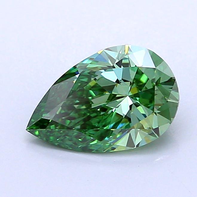 1.02 carat fancy vivid  green VS1 EX Cut IGI pear diamond