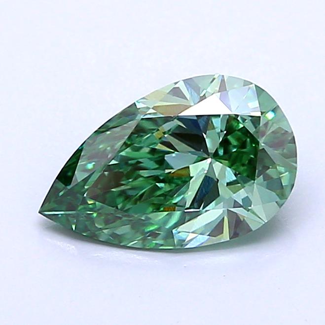 1.02 carat fancy vivid  green VS1 EX Cut IGI pear diamond