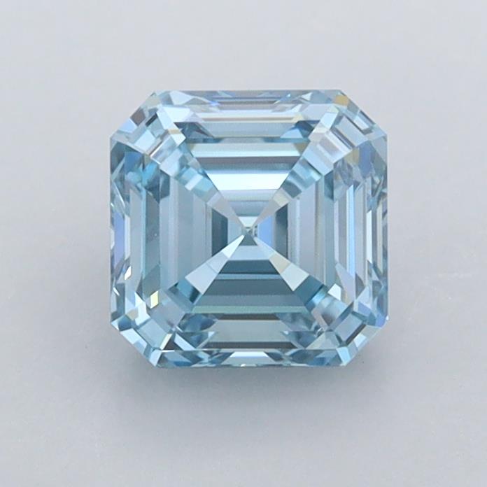 1.02 carat fancy vivid  blue VVS1 EX Cut IGI asscher diamond