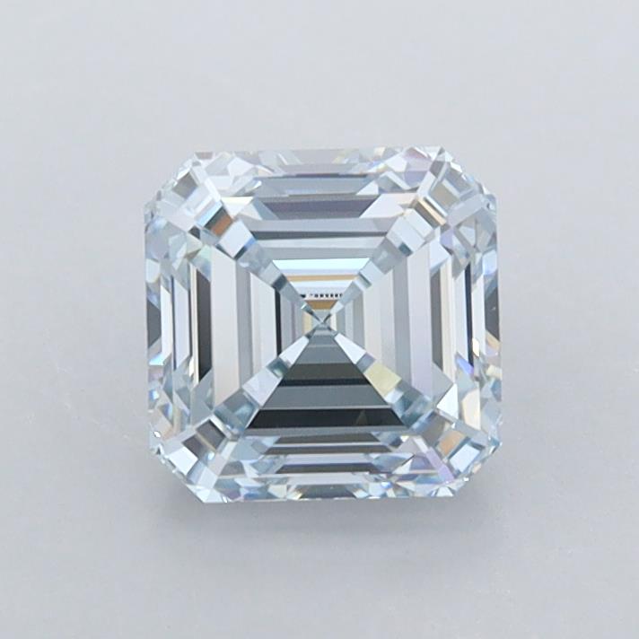 1.01 carat fancy  blue VVS1 EX Cut IGI asscher diamond