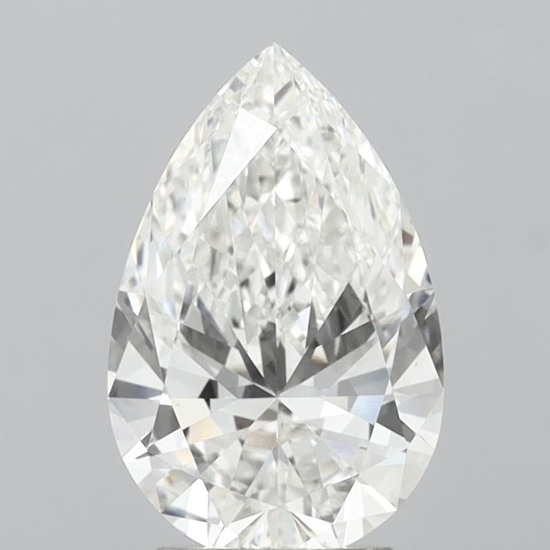 3.09 carat f VVS2 EX Cut IGI pear diamond