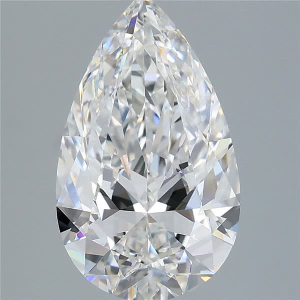 3.01 carat f VVS2 EX Cut IGI pear diamond