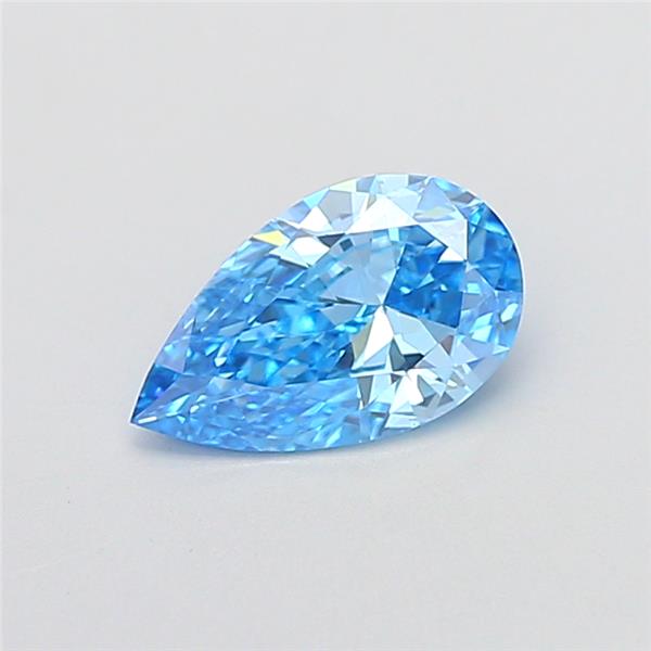 1.01 carat fancy vivid  blue VVS2 EX Cut IGI pear diamond