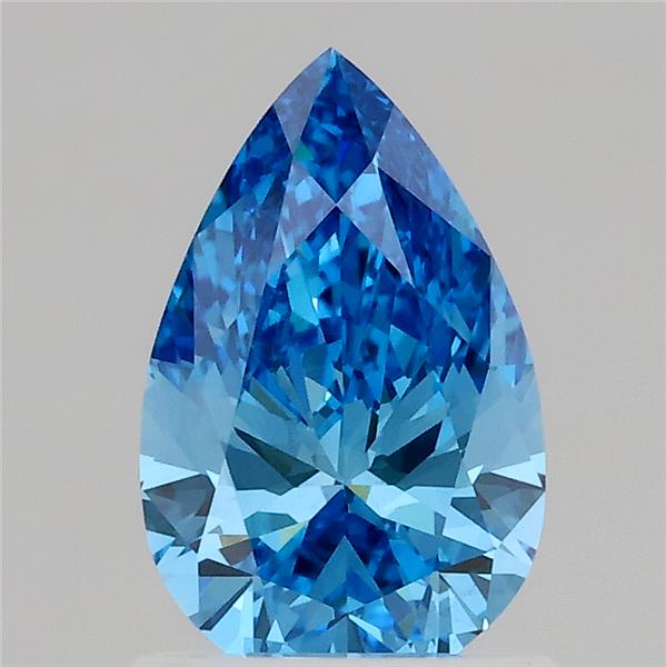1.04 carat fancy vivid  blue VS1 EX Cut IGI pear diamond