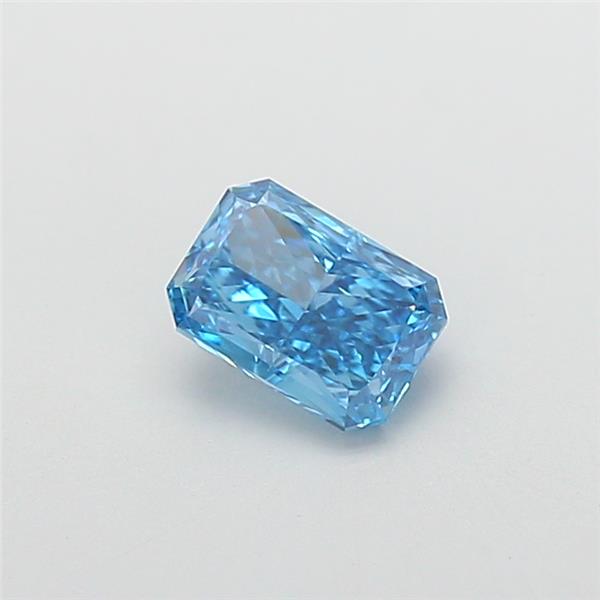 1.06 carat fancy vivid  blue VVS2 EX Cut IGI radiant diamond
