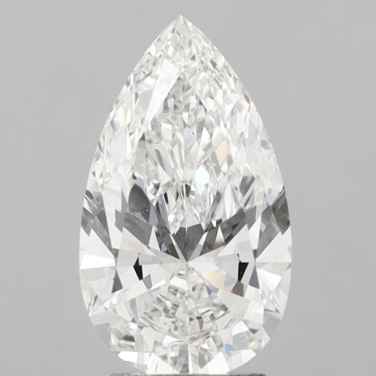 3.04 carat f VVS2 EX Cut IGI pear diamond